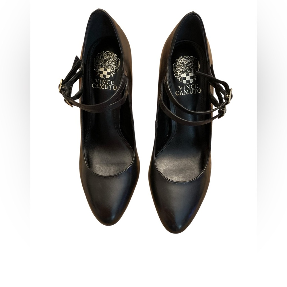 Vince Camuto Black Double-Strap Mary Jane Pumps - Picture 4 of 16